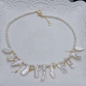 26X200 Handmade Freshwater Baroque Pearl Dainty Necklace